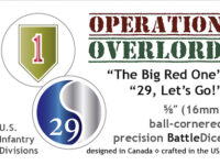 D-Day - 'The Big red One' , '29, Let's Go' 16mm Precision Battle Dice