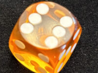 16mm Precision Backgammon Dice - Orange