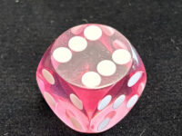 16mm Precision Backgammon Die - Pink