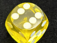 16mm Precision Backgammon Die - Yellow